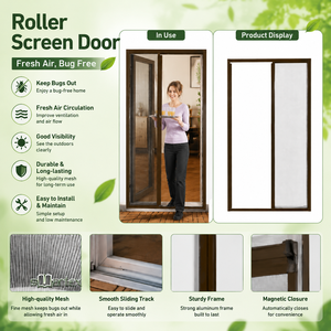 Custom Retractable Pleated Insect Screen Door System