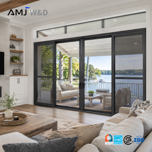 Custom Aluminum Sliding Screen Door for Patio Exterior Modern Design Mosquito Net Sliding Glass Door