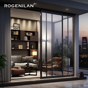 Modern Custom Design Oversized 3 Pane Double Glazed Ultra Slimline Frame Sliding Door
