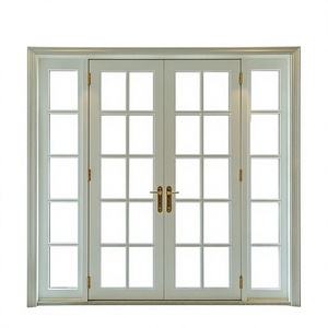 Sunnysky Patio Double Tempered Glazed Swing Glass Doors Aluminum
