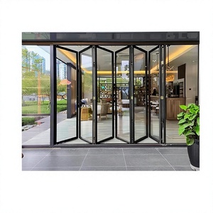 Thermal Break Aluminum Folding Door 8+18A+8 Double Glazing