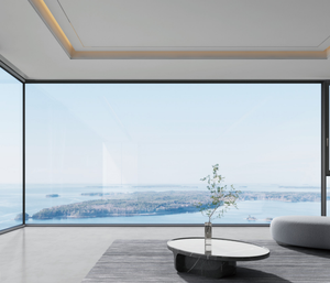 Custom Size Frameless Aluminum Alloy Fixed Window German Noto Hardware