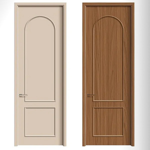 High Quality Modern Interior Wooden Preface Slab Door With Aluminium Material Soundproof Door For Home