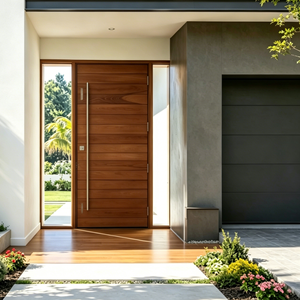 External Swing Door Villa House Exterior Custom Double Glazed Glass Aluminum Main Entrance