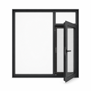 Custom Triple Glazed Tempered Glass Soundproof Windows with Aluminum Alloy Frame System for Bathroom Porch Storefront Design
