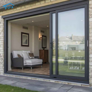 3 Tracks 4 Panels Patio Aluminum Sliding Door