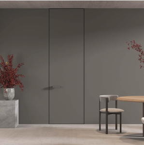 Modern Minimalist Invisible Aluminum Flush Door Assembly Finished Interior Exterior Door