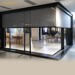Wazzor Energy Efficient Aluminum Sliding Doors With Tempered Glass