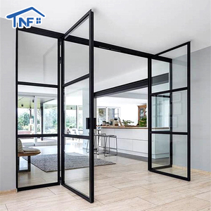Modern Interior Aluminium Glass Arched French Doors NFRC Casement