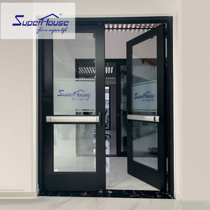 Modern Fire Rated Steel Aluminum Glass Safety Escape Door
