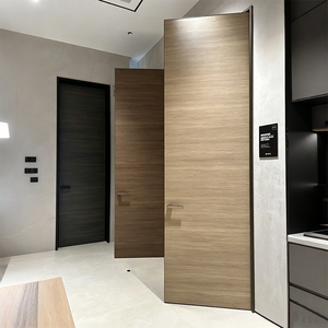 Modern Interior Aluminum Wooden Frame Swing Door Custom Solution