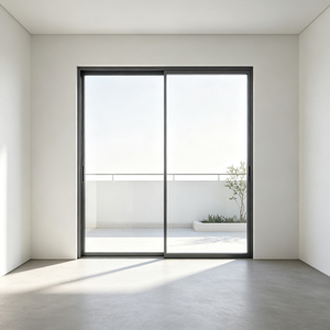 Factory Price Anti-Derail Smooth Anti-Pinch Child Lock Tempered Safety Aluminum Glass Sliding Door