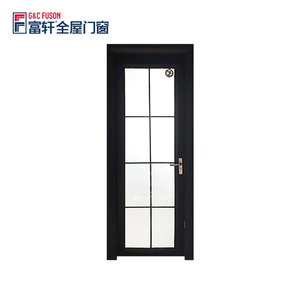 Fuson Tempered Glass Casement Door Aluminium Swing Door