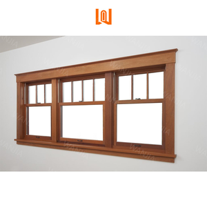 WANJIA Interior Replacement Aluminum Wooden Windows Soundproofing