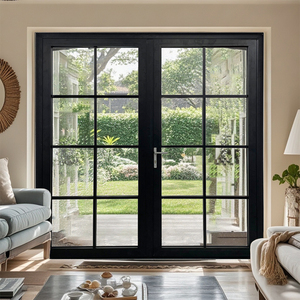Heavy Duty Thermal Break Exterior Aluminum French Door For North America Residential Projects Durable Long Lasting Design