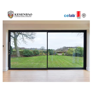 CE Exterior Double Glazed Slim Aluminum Sliding Glass Door System French Patio Door