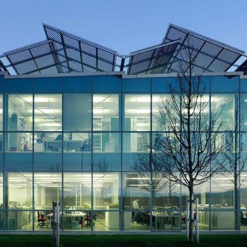 Custom Exterior Stick System Curtain Wall Aluminum Glazed Facade
