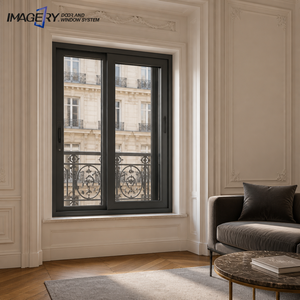 Wholesale Aluminum Sliding Window Powder Coated with Tempered Glass