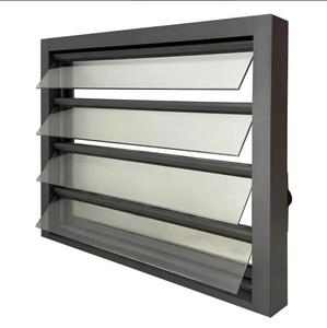 Hurricane Impact Modern Vertical Aluminium Glass Louver Windows with Stainless Steel Fly Screen and Swing Open Style Trinidad