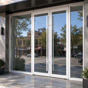 Windproof Exterior Thermal Break Double Front Aluminum Spring Door