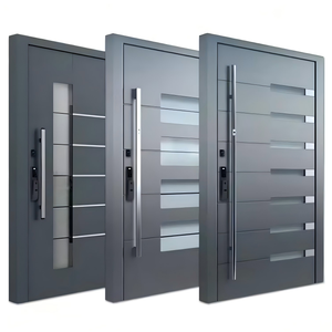 Luxury American Design External Pivot Entrance Door Steel Front Door Double Aluminum Anti-Theft Door