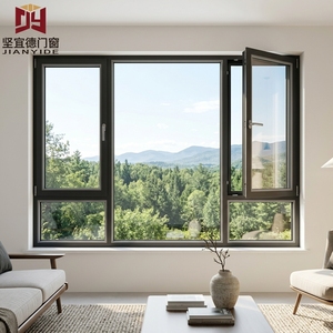 Aluminum Alloy Casement Windows With Thermal Break European Style