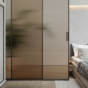 Modern Fire-resistant Aluminum Slim Profile Glass Slide Swing Door