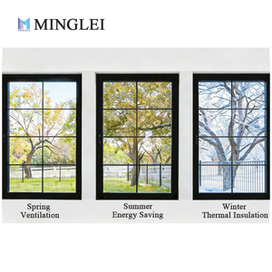 High Heat Insulation Energy Saving Black Aluminum Window