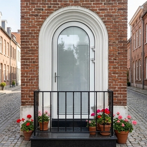 High End Custom Modern Exterior Arch Double Aluminum Anti-theft Door