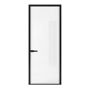 Black Aluminum Magnesium Alloy Bathroom Door